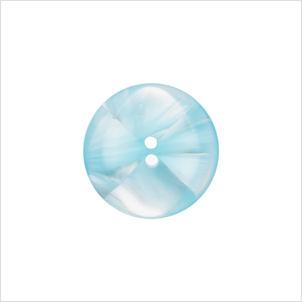 Plastic 2-Hole Button Made in Italy - 28L/18mm - Light Blue and Transparent Swirled Fan Blades - Joann Fabrics