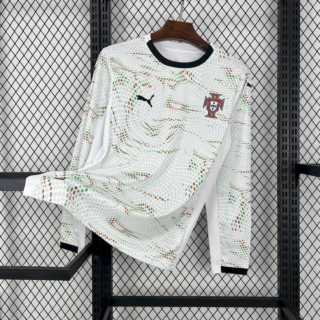 2025-2026 Portugal Long Sleeves  Away Football Jersey 1:1 Thai Quality