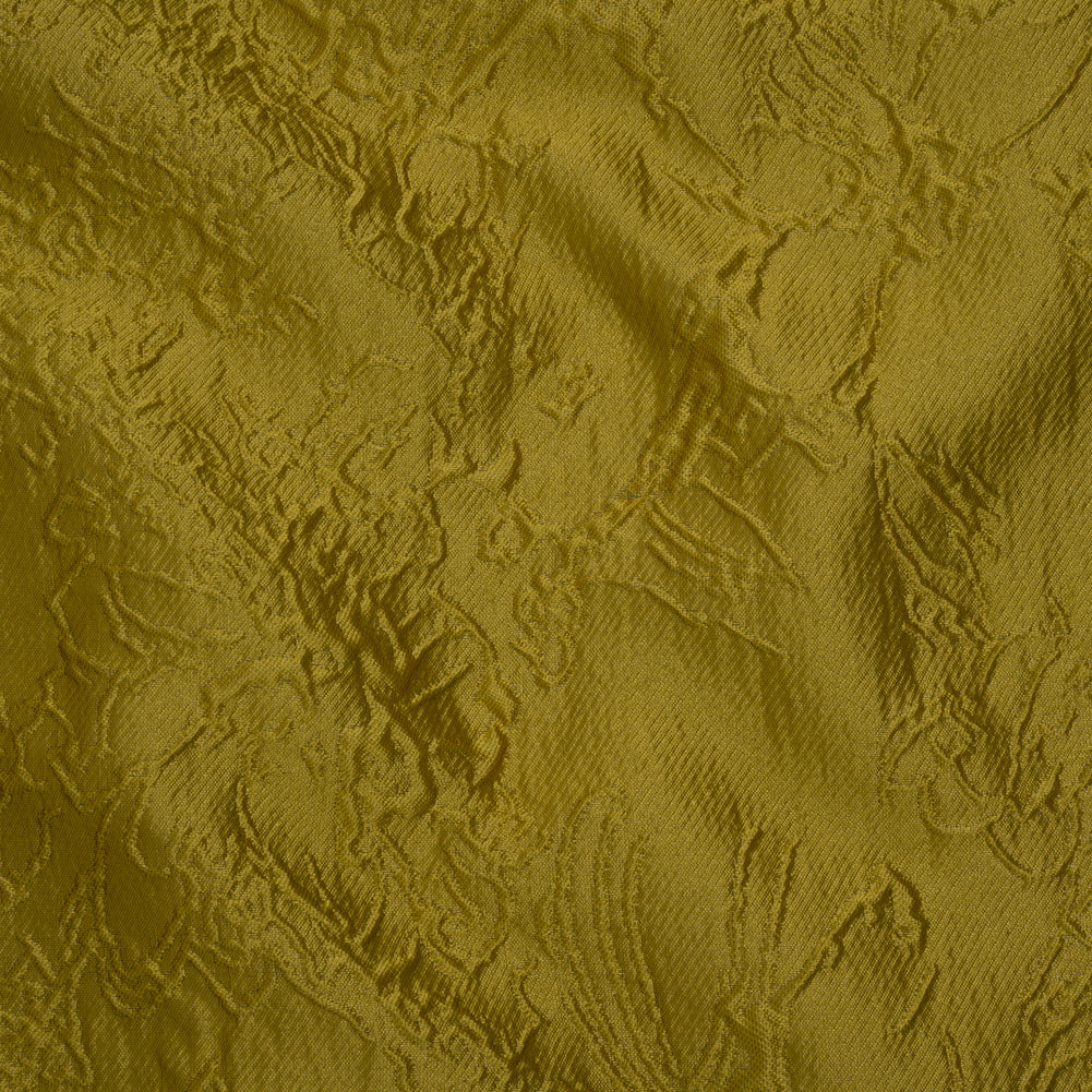 Polyester Brocade - Monochrome Golden Yellow Floral Drawings - Joann Fabrics
