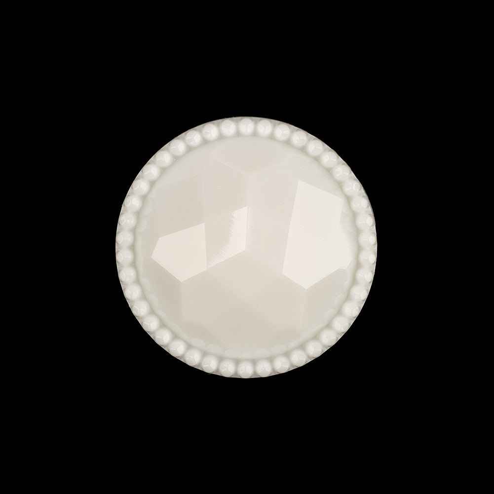 Italian White Faceted Decorative Shank Back Button - 36L/23mm - Joann Fabrics