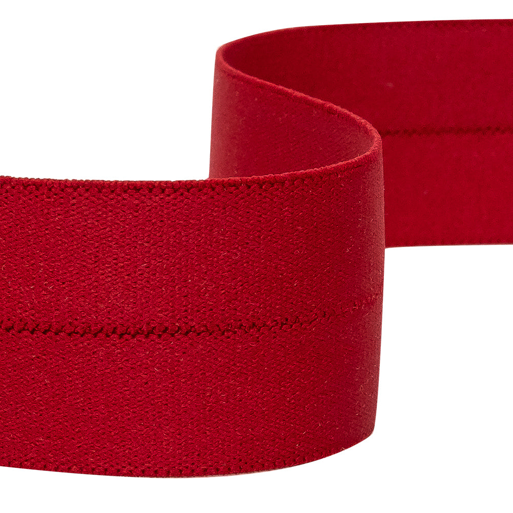 Italian Red Foldover Elastic Trim - 1.2