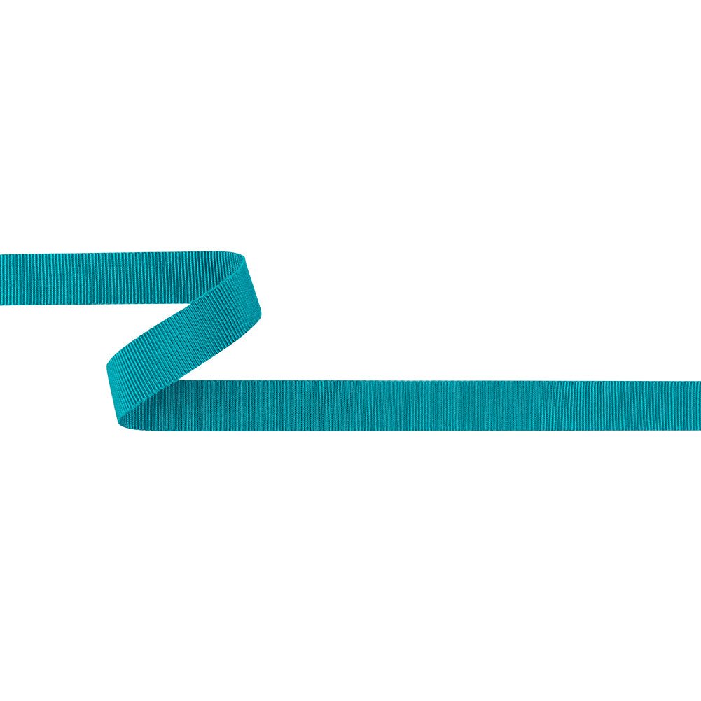 Turquoise Shiny Petersham Grosgrain Ribbon - 0.625