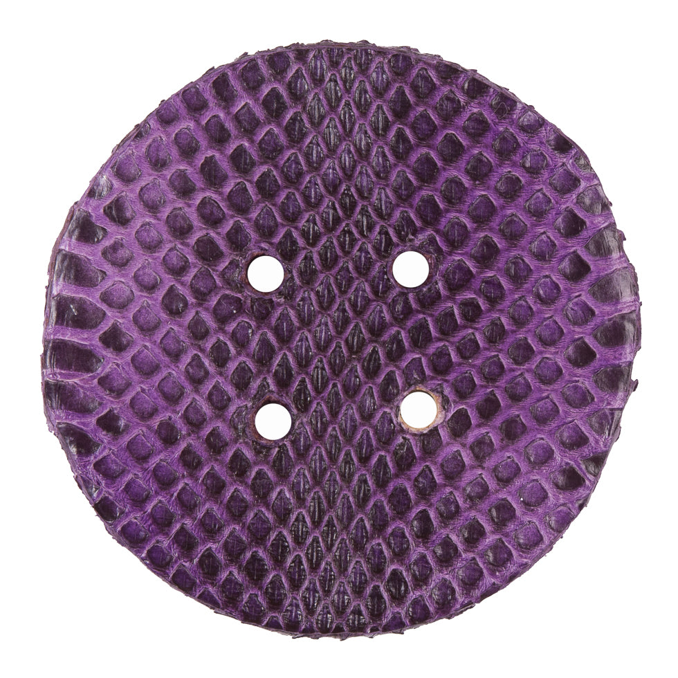 Royal Lilac Snakeskin Covered 4-Hole Button - 96L/61mm - Joann Fabrics