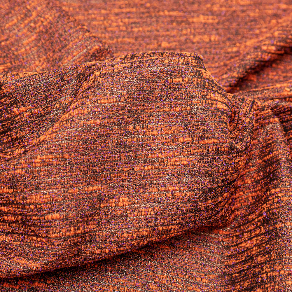 Vibrant Orange, Grapeade and Metallic Gold Polyester Tweed - Joann Fabrics