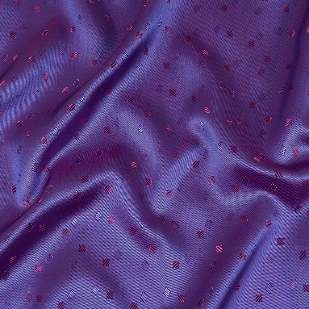 Purple and Blue Bi-Color Sprinkled Squares Jacquard Lining - Joann Fabrics