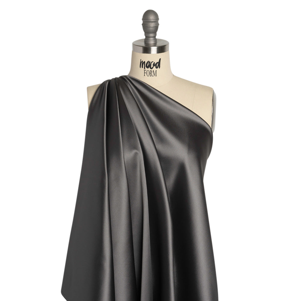 Stretch Satin Made in Italy - Gray with Black Backing - Premium Collection - Joann Fabrics
