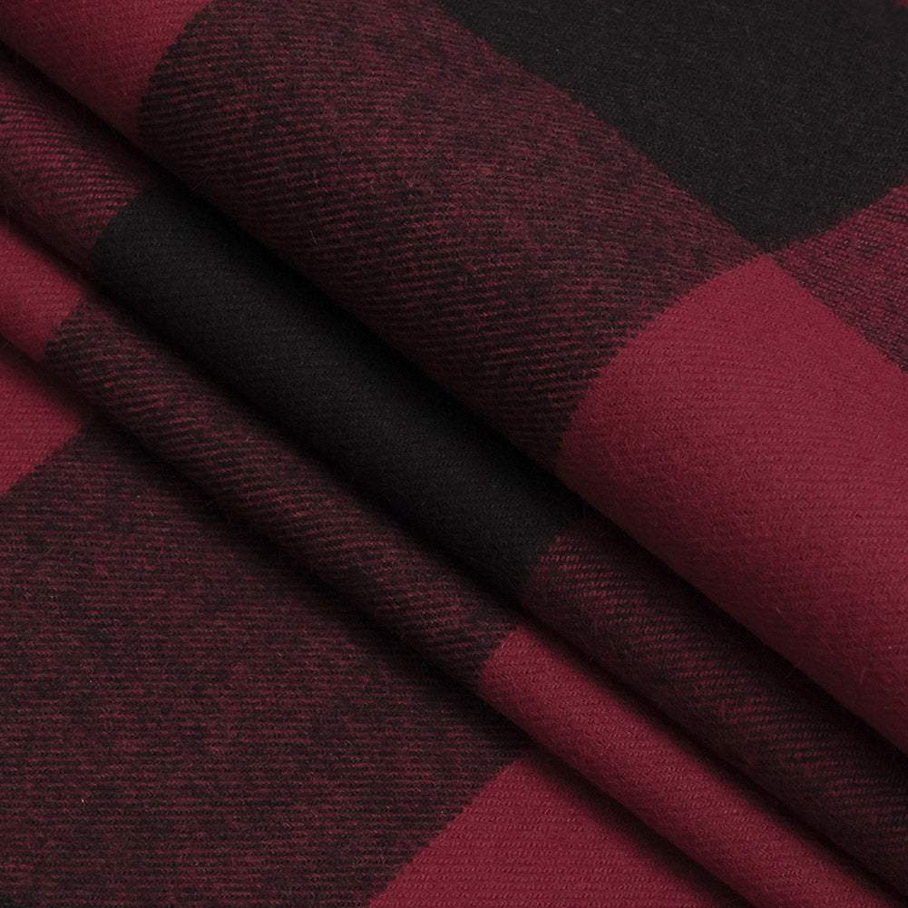 Buffalo Check Cotton Flannel - Black and Red - Seco Collection - Joann Fabrics