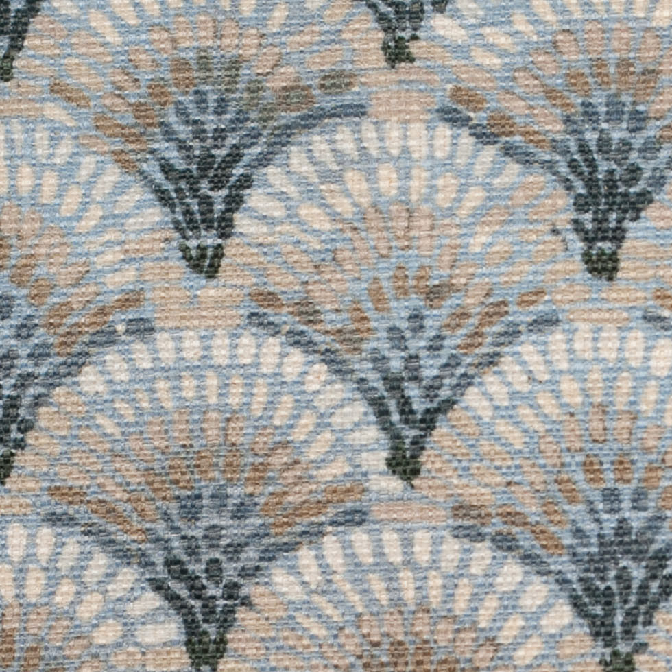 Spanish Blue/Gray Geometric Poly/Cotton Canvas - Joann Fabrics
