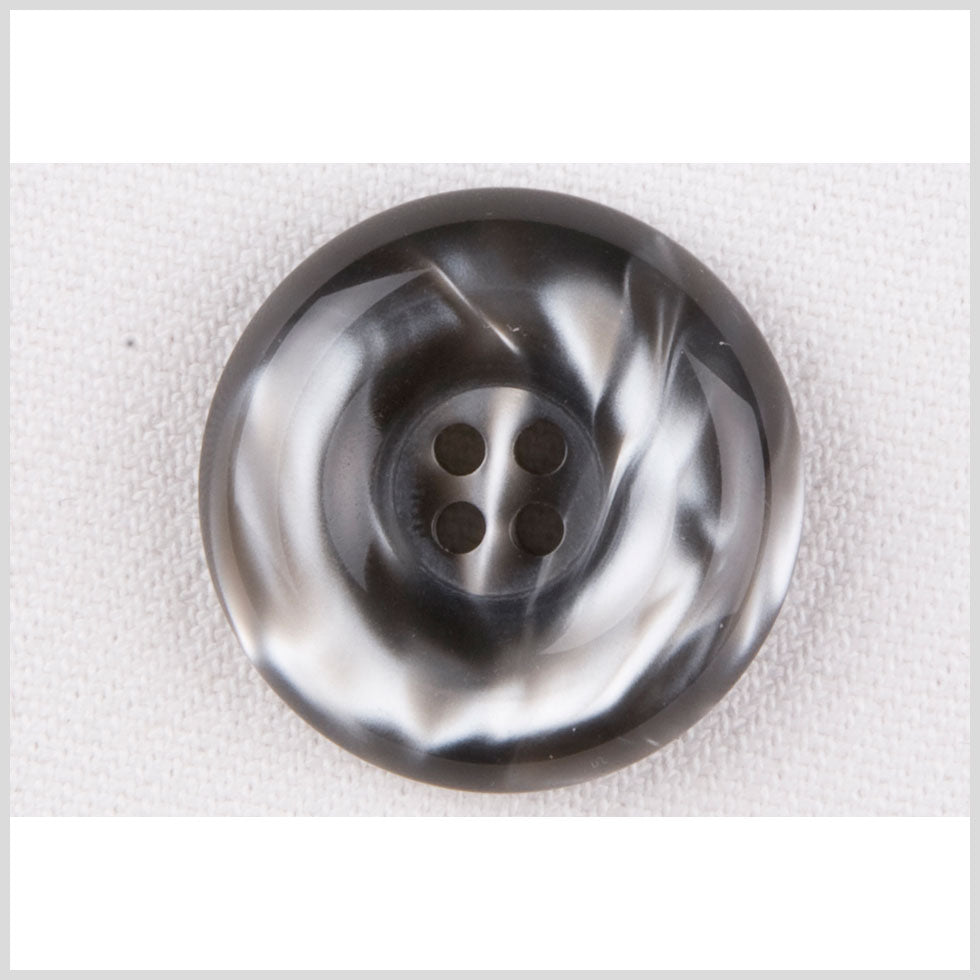 Plastic 4-Hole Button - 28L/18mm - Gray and White Shimmer Swirl Tire Rim - Joann Fabrics