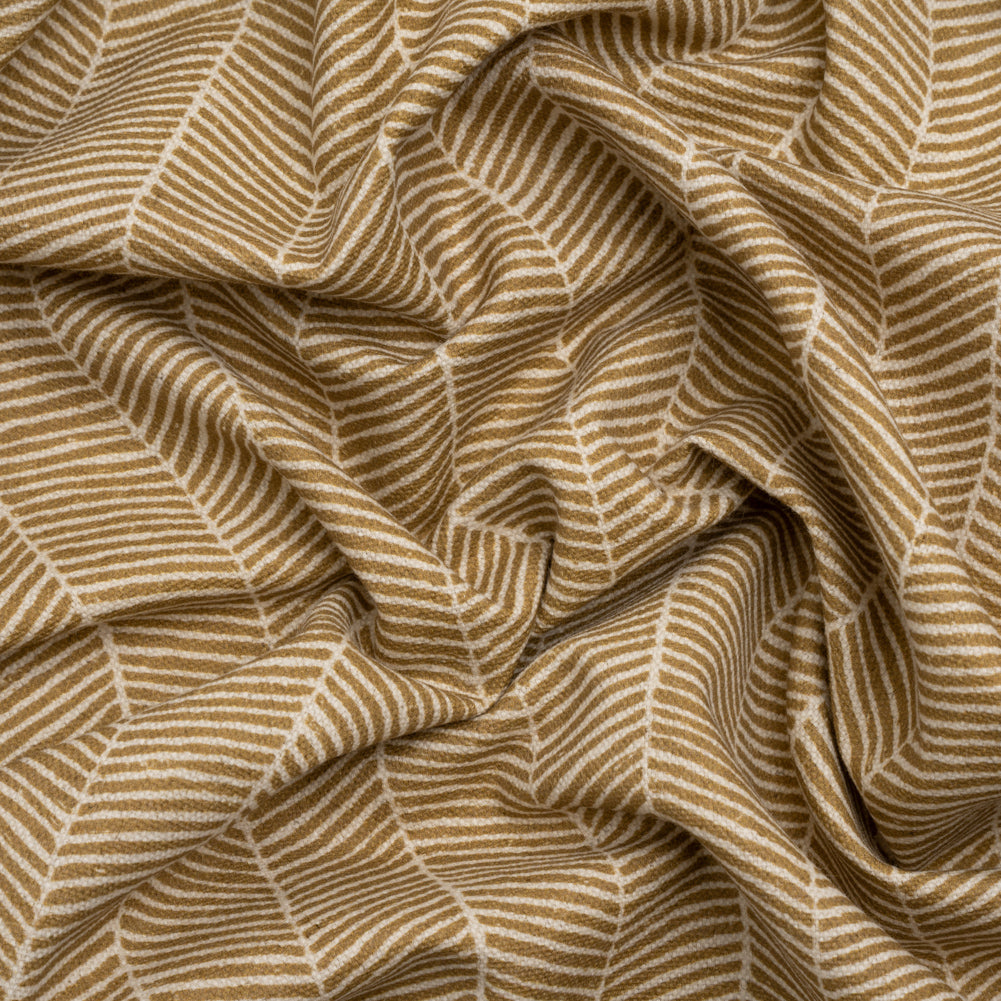 Brushed Cotton and Linen Canvas - Cider Painterly Herringbone - British Imported - Joann Fabrics