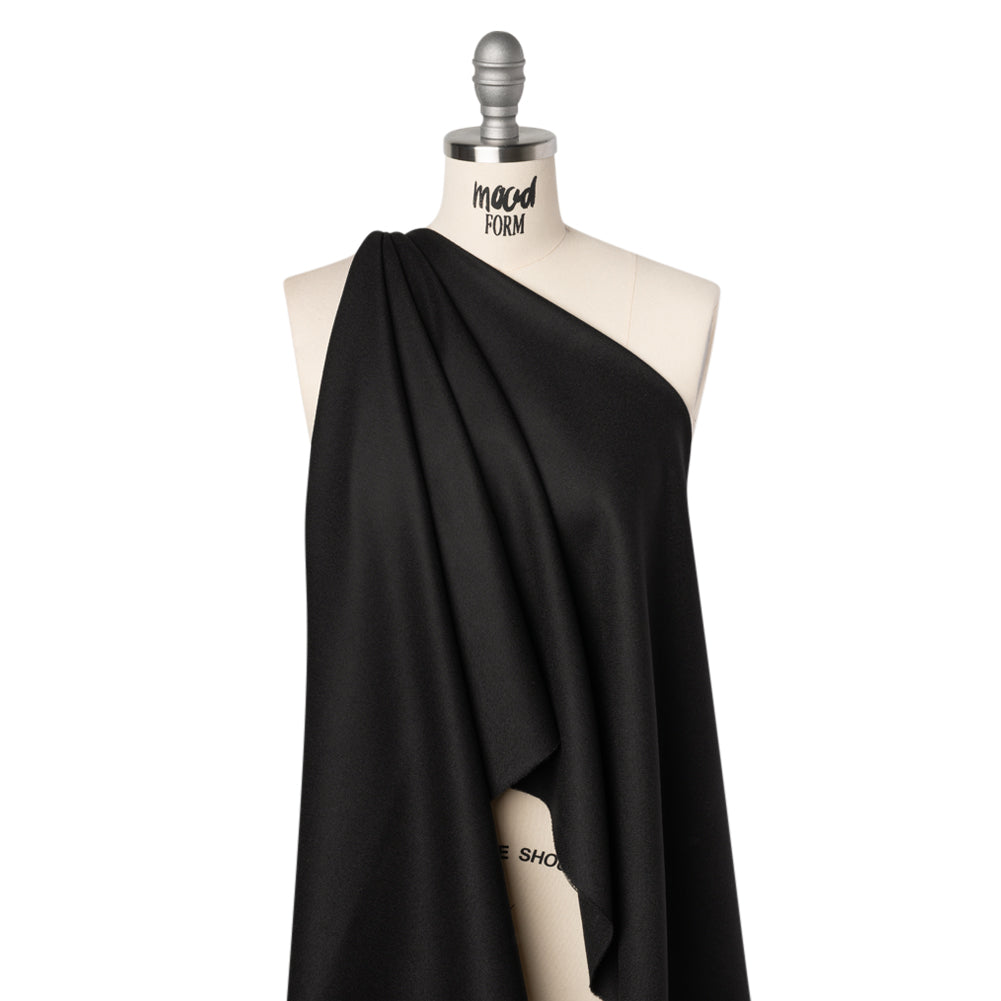 Brushed Virgin Wool Twill Made in Italy - Black - Joann Fabrics