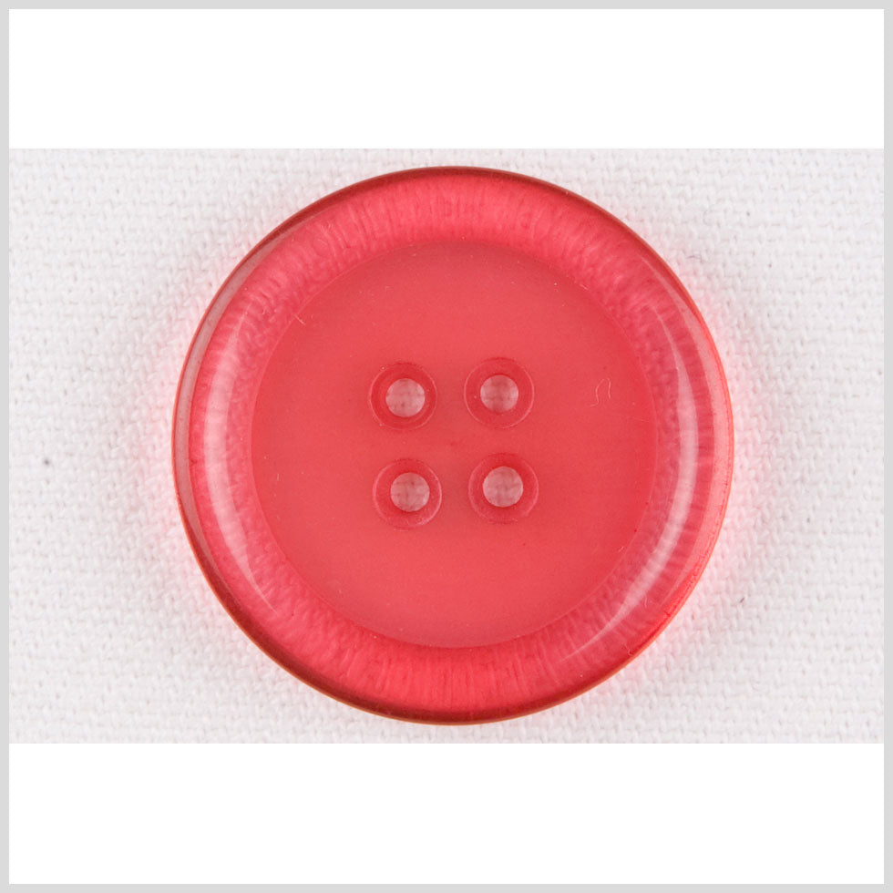 Plastic 4-Hole Button - 36L/23mm - Transparent Bright Pink - Joann Fabrics