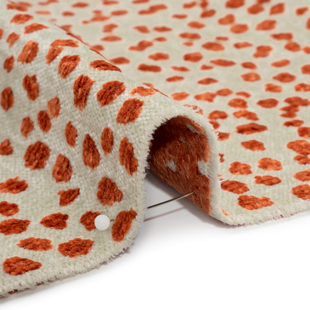 Upholstery Chenille - Cinnabar Spotted - Piperhill Collection - Joann Fabrics