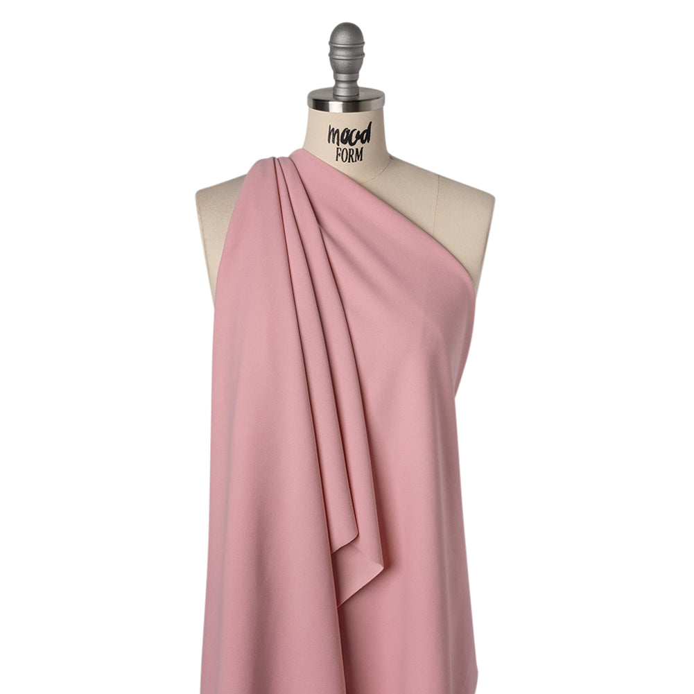Stretch Polyester Crepe Double Knit - Rosy Pink - Designer Deadstock - Joann Fabrics
