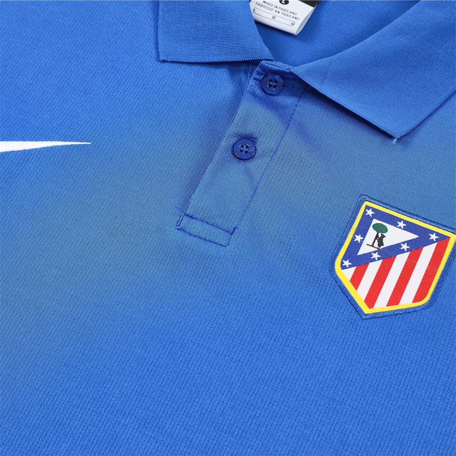 Atletico Madrid 25-26 POLO Short-Sleeve Training Set - Ocean Blue Top & Deep Blue Pants - UnitedFutballJersey