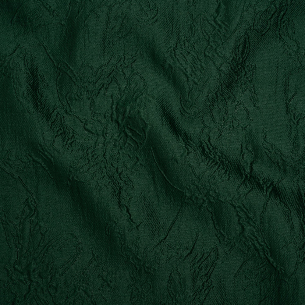 Polyester Brocade - Monochrome Dark Green Floral Drawings - Joann Fabrics