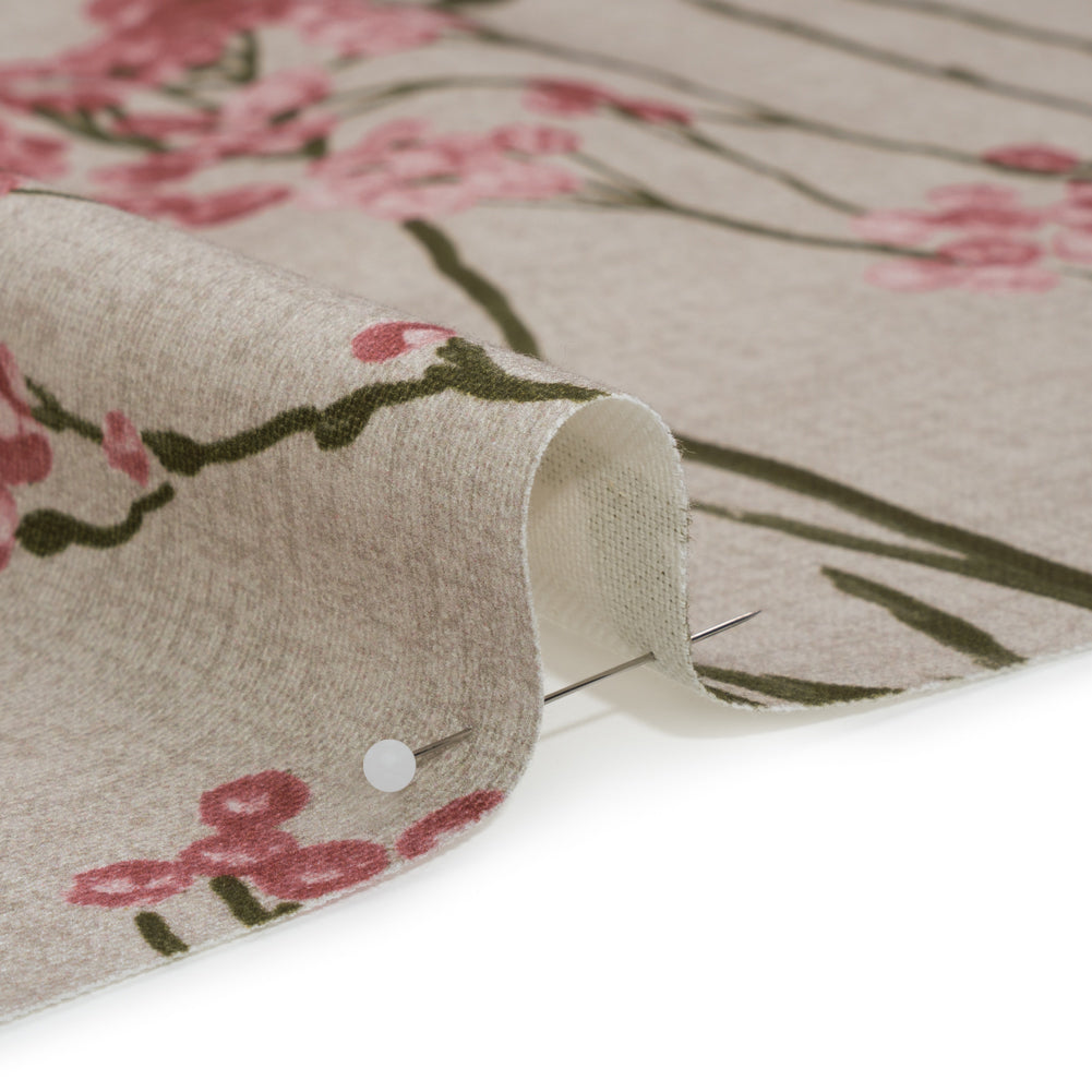 Cotton Canvas Print - Rosewood Berry Stems - British Imported - Joann Fabrics