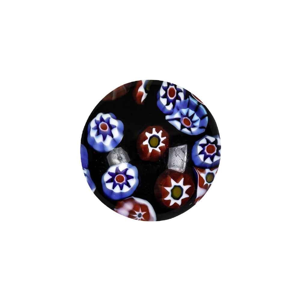 Vintage Black, Red and Blue Mosaic Domed Shank Back Glass Button - 32L/20mm - Joann Fabrics