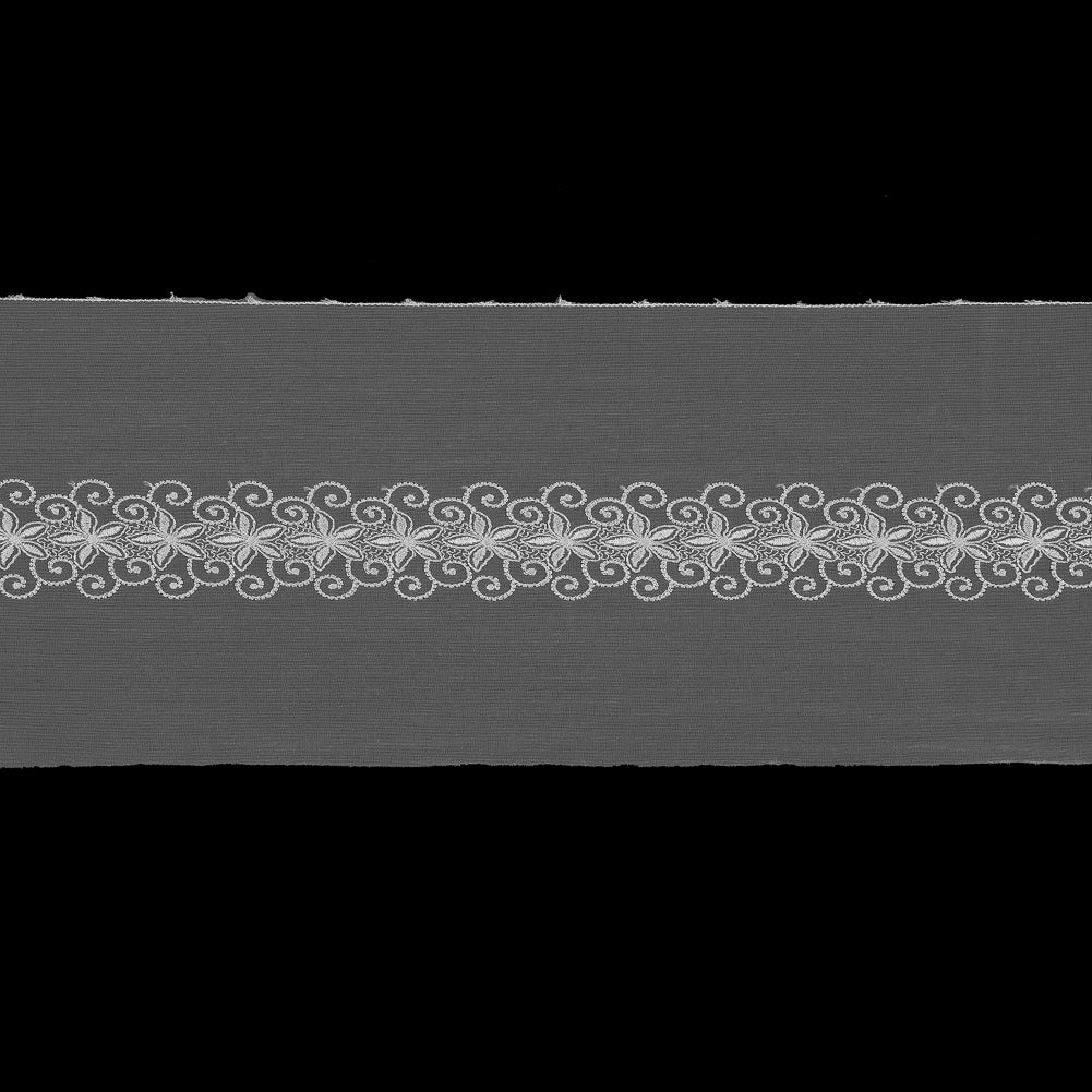 White Floral Embroidered Mesh Trim - Joann Fabrics