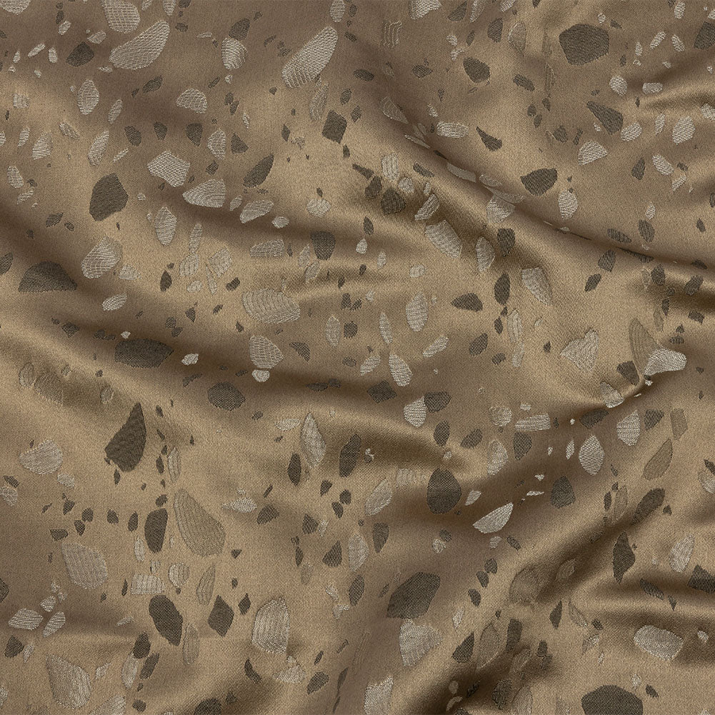 Metallic Satin-Faced Drapery Jacquard - Truffle Pebbles - British Imported - Joann Fabrics