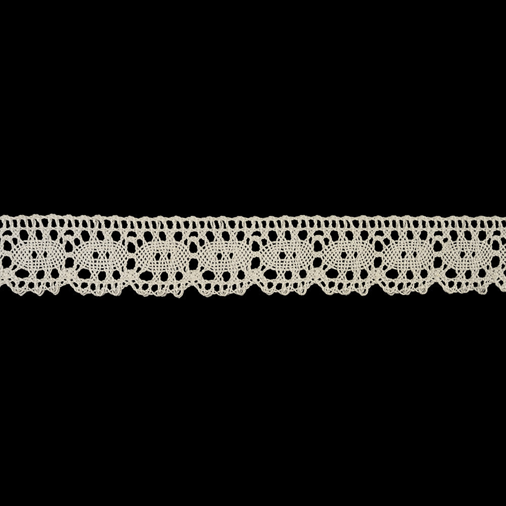 White Abstract Cluny Lace Trim - 1.25