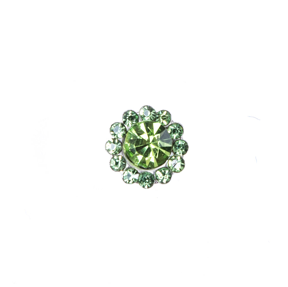 Italian Green Rhinestone Shank Back Button - 14L/9mm - Joann Fabrics