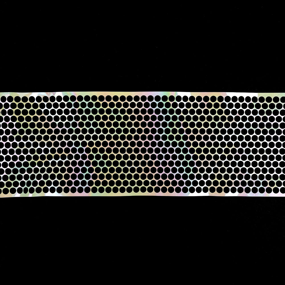 Iridescent Off-White Perforated Vinyl Trim - 3.25