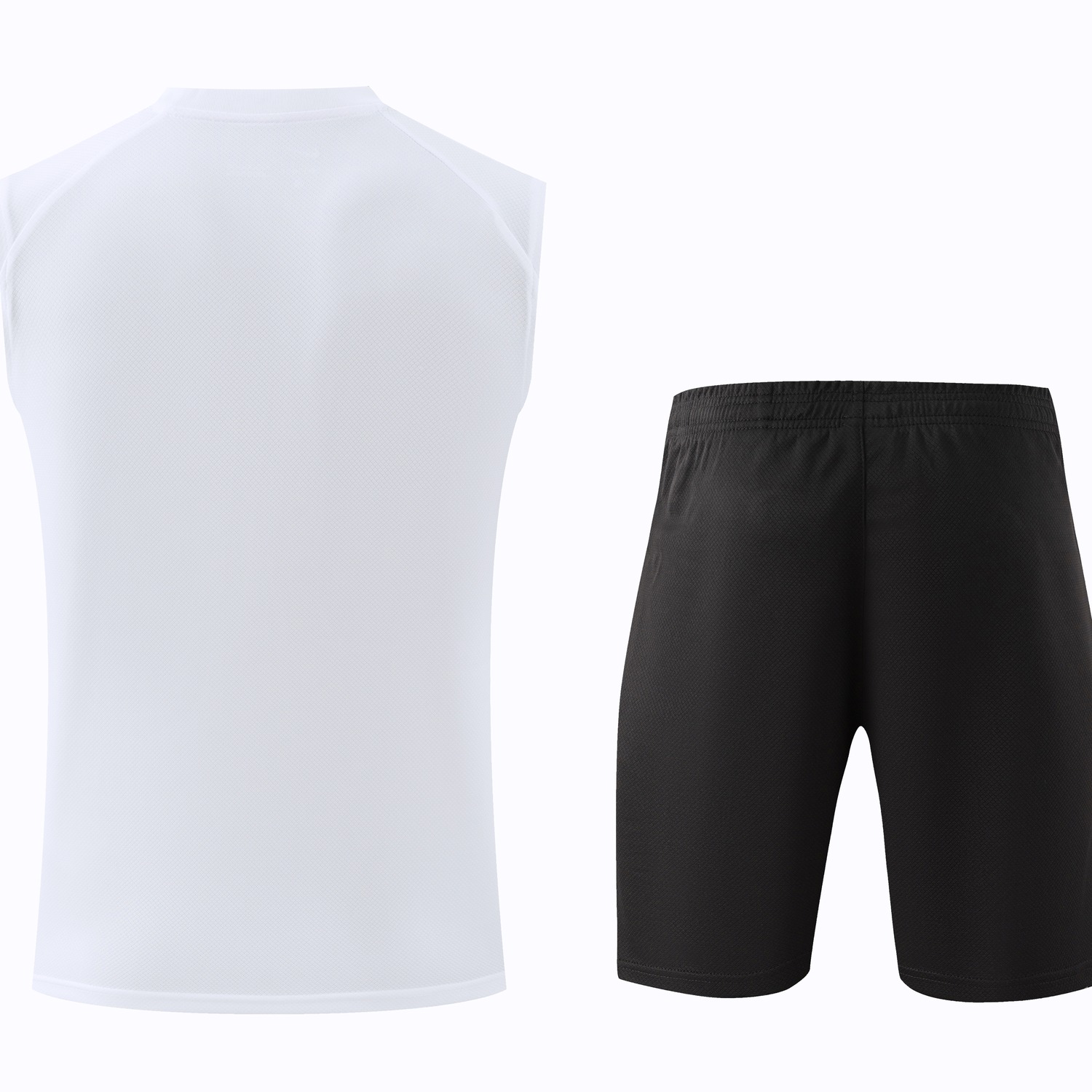 Paris Saint-Germain PSG 26-27 Vest Training Set - White With Red Accents Vest and Black Shorts - UnitedFutballJersey