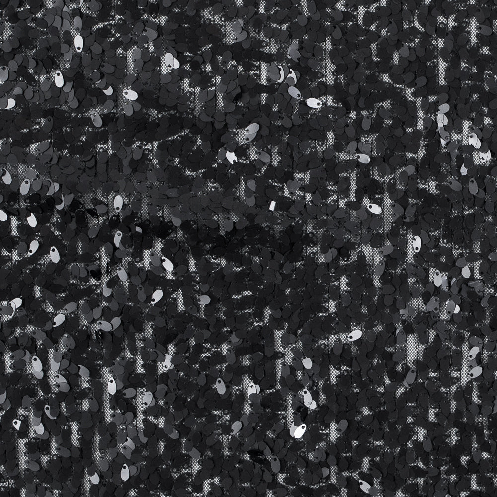 Netting with All Over Oval Paillette Sequins - Black - Joann Fabrics