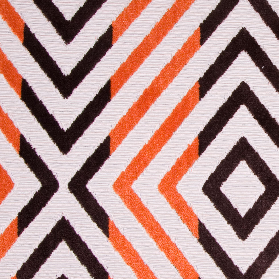 Orange/Chocolate/Beige Diamonds Chenille - Joann Fabrics