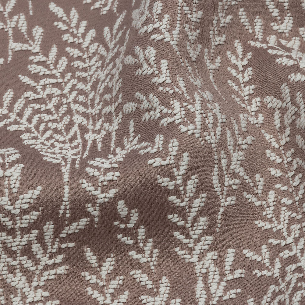 Drapery Jacquard - Mauve Little Leaves - British Imported - Joann Fabrics