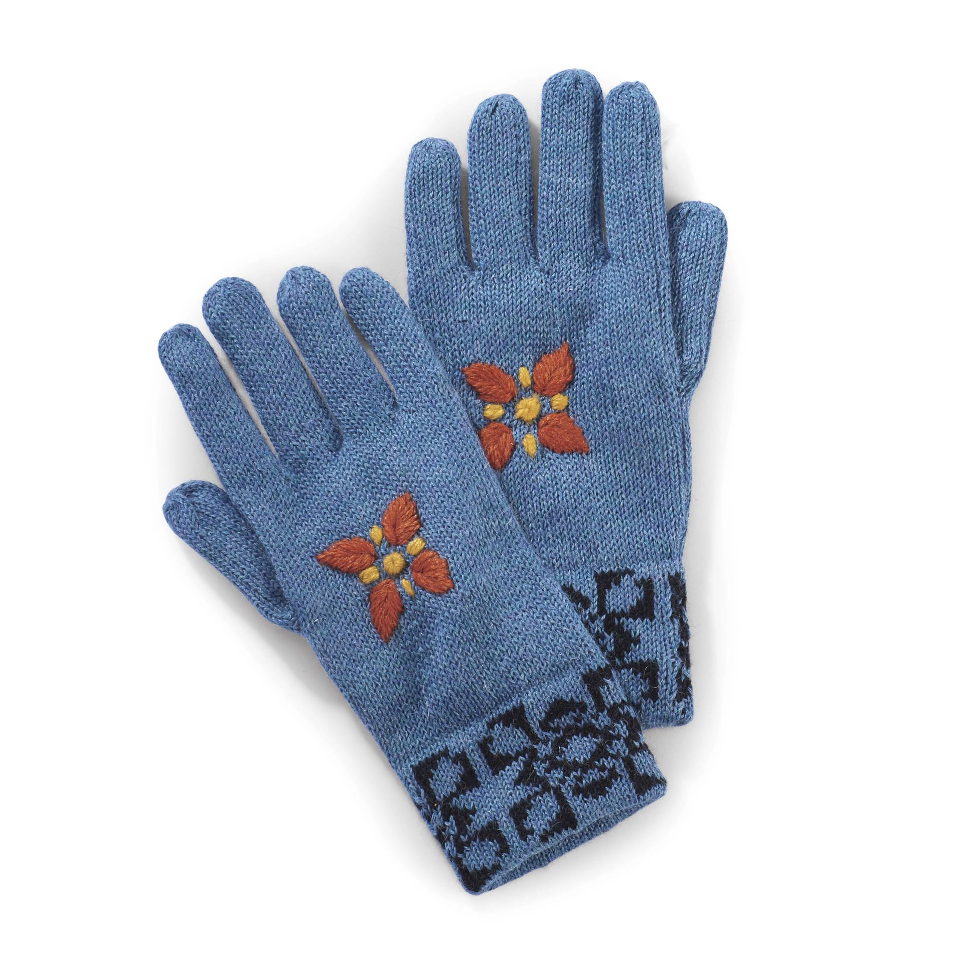 Peruvian Alpaca Hand-Embroidered Gloves - Northstyle Catalog