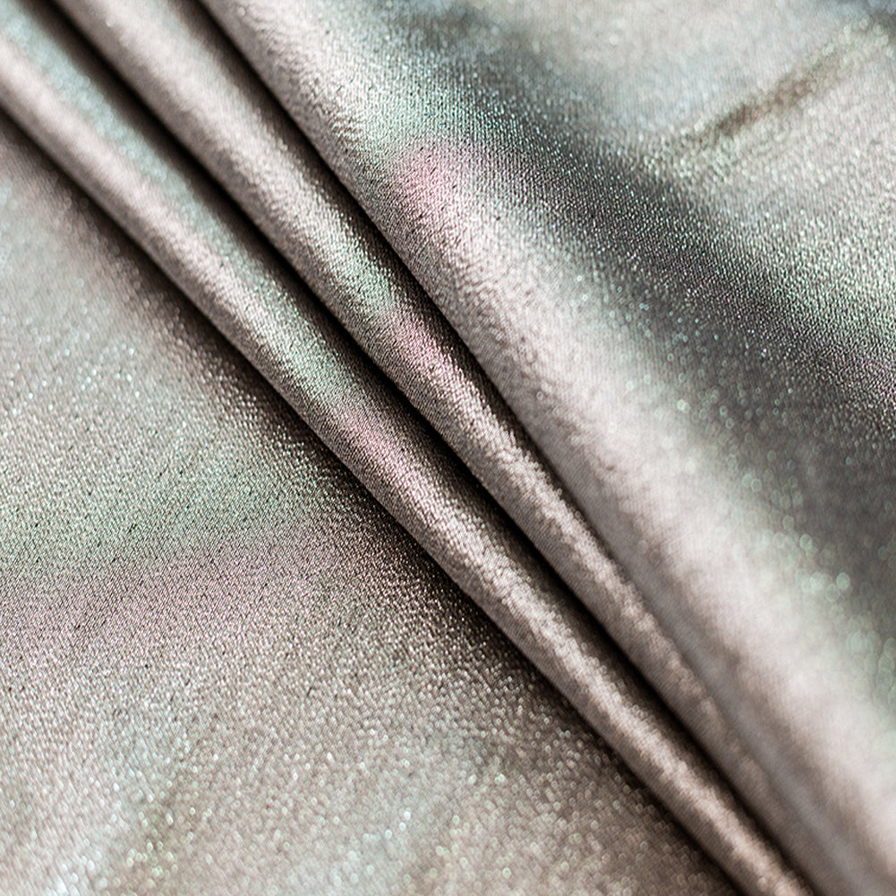 Polyester Lame - Metallic Silver on Black - Ellery Collection - Joann Fabrics