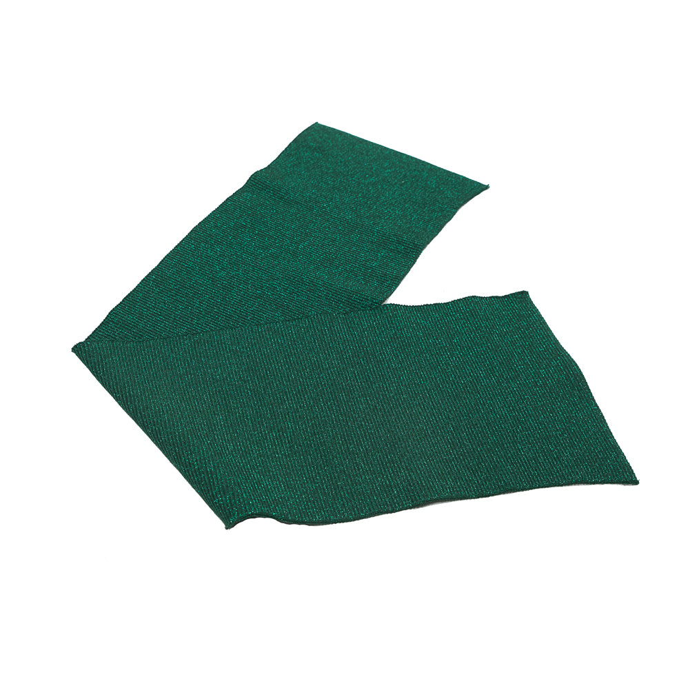 Dark Green Sparkle Rib Knit Trim - 7