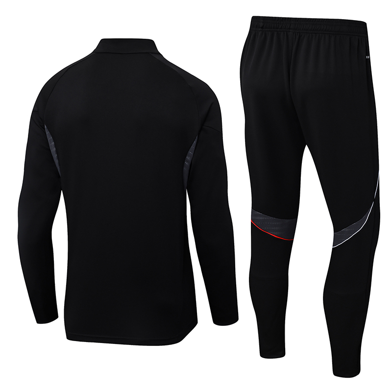 2025/2026 Ajax Half-Pull Training Suit Black Football Shirt 1:1 Thai Quality Set