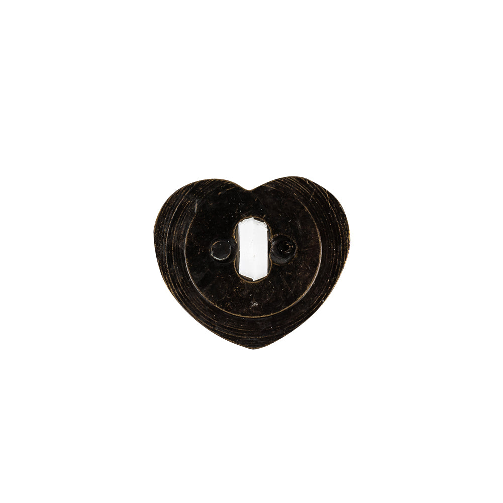 Italian White and Bronze Faceted Heart Shaped Shank Back Button - 25L/16mm - Joann Fabrics