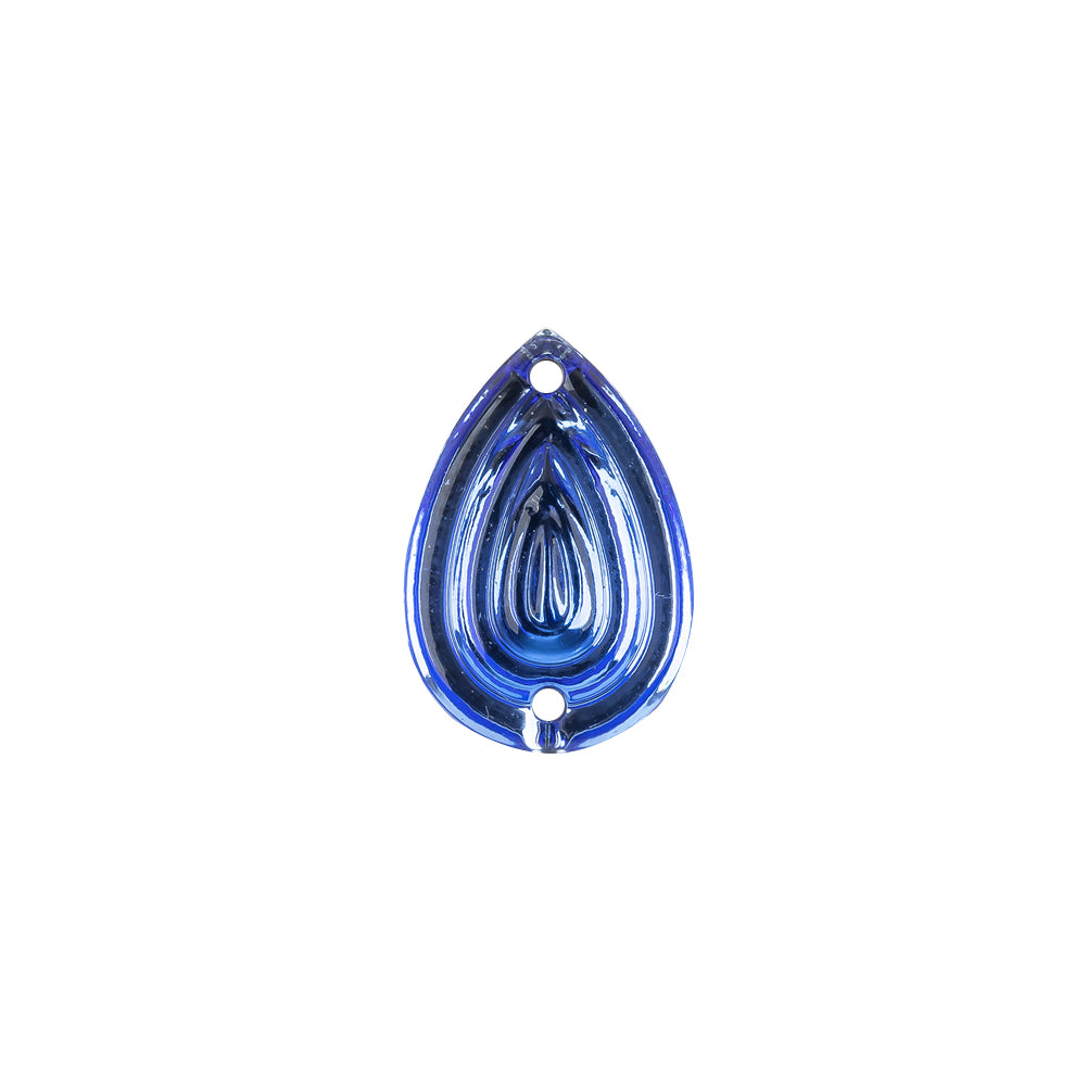 Vintage Swarovski Sapphire Silver Foiled Rippling Teardrop Sew-on Rhinestone - 16mm x 11mm - Joann Fabrics