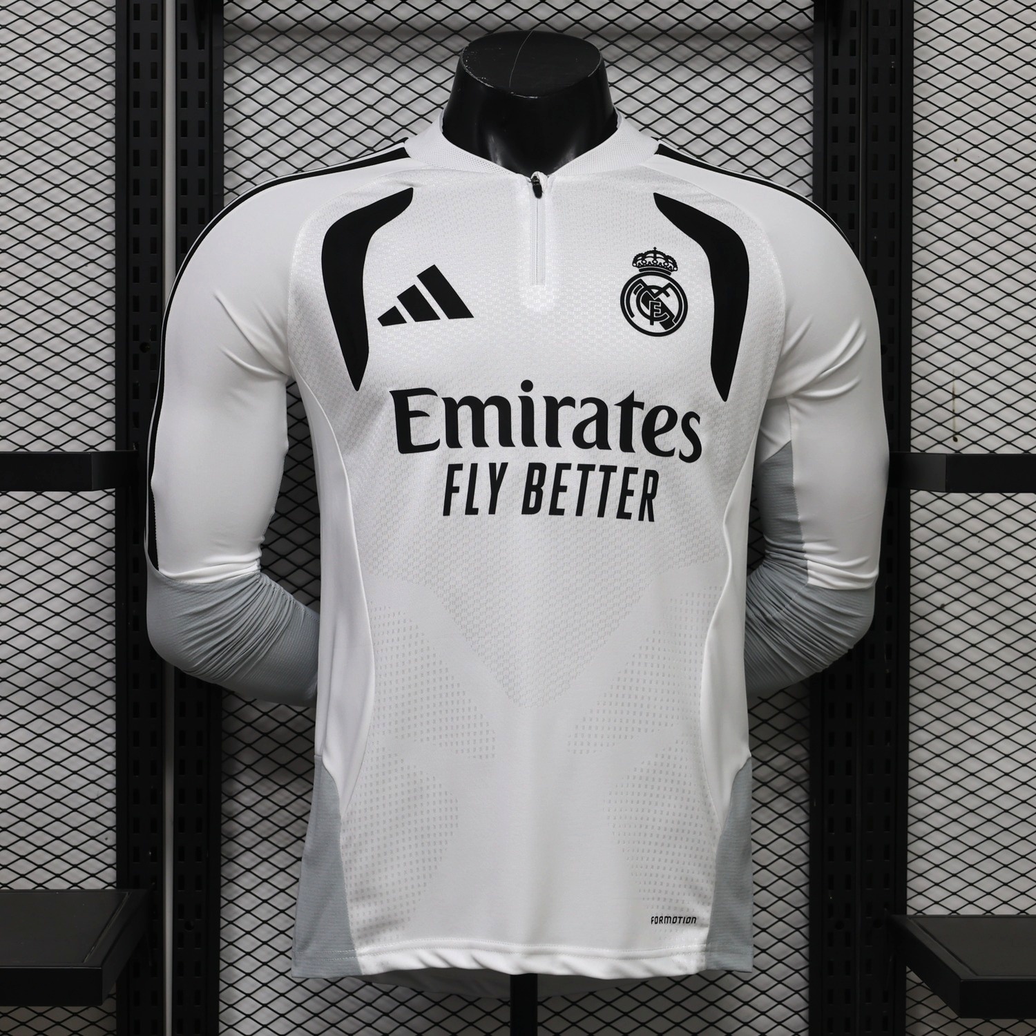 Real Madrid 26-27 White Long Sleeves Training Jersey - Player Version - UnitedFutballJersey