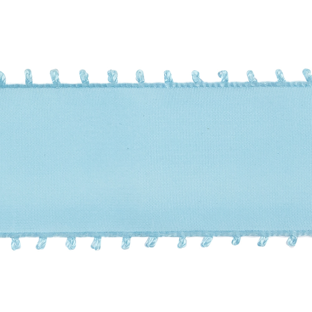 Light Blue Picot Edged Ribbon - 1.625