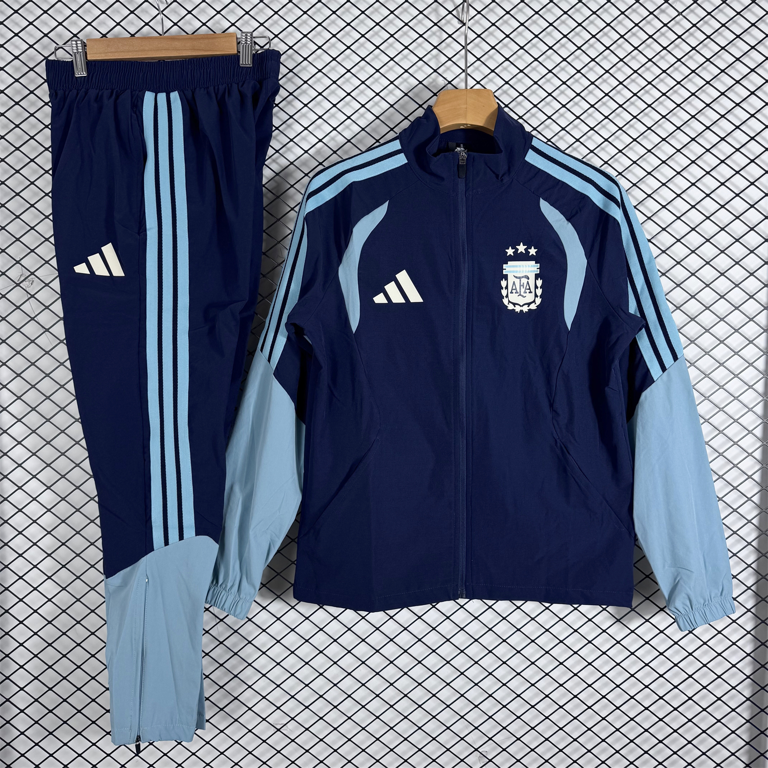 Argentina 2026 Windbreaker Training Set - Dark Blue Top and Pants - UnitedFutballJersey