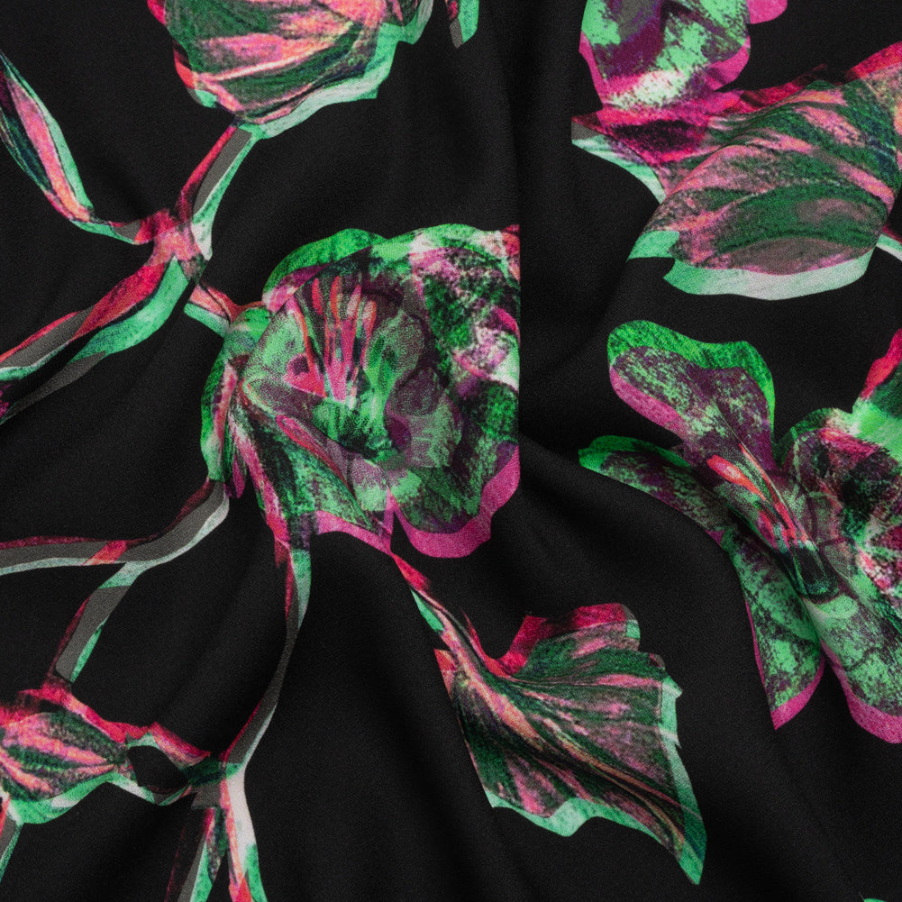 Mood Exclusive Infrared Roses Viscose Crepe - Joann Fabrics