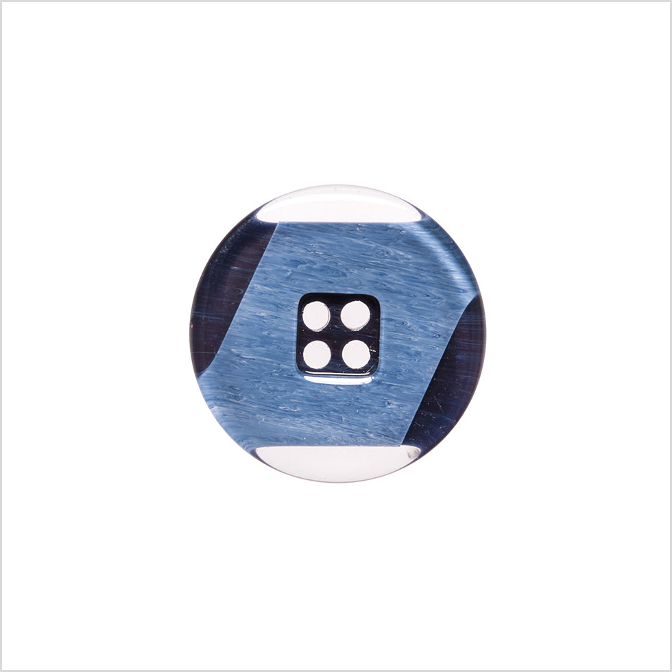 Italian Navy Abstract Semi-Clear 2-Hole Plastic Button - 28L/18mm - Joann Fabrics