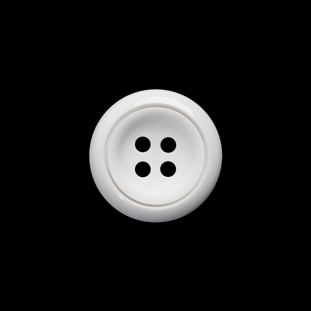 Plastic 4-Hole Button - 28L/18mm - White Tire Rim with Engraved Ring - Joann Fabrics