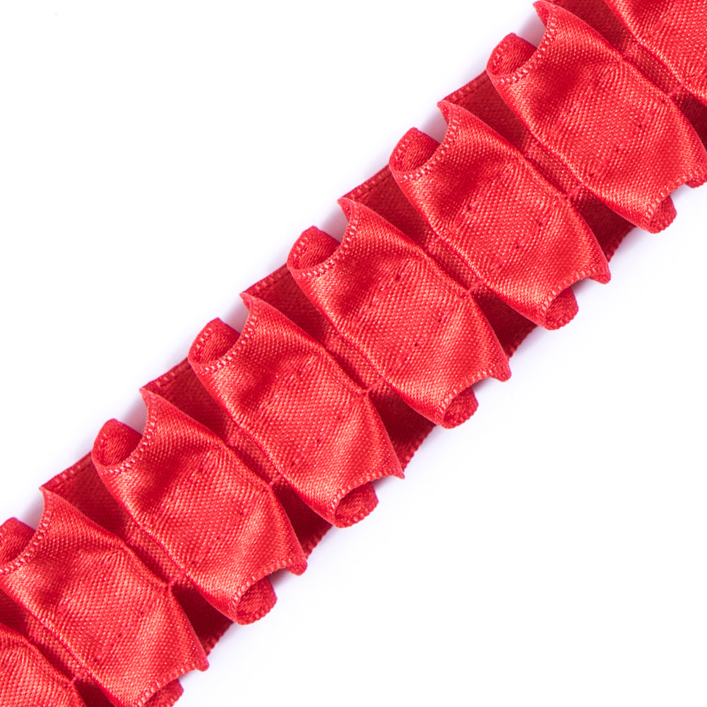 Italian Red Box Pleated Trimming - 1