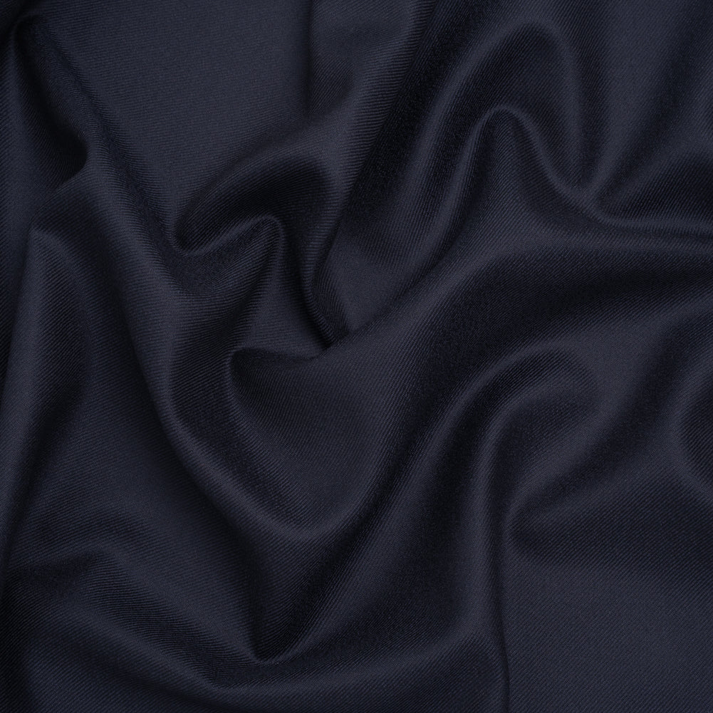 Virgin Merino Wool Twill Suiting Made in Italy - Navy - Joann Fabrics