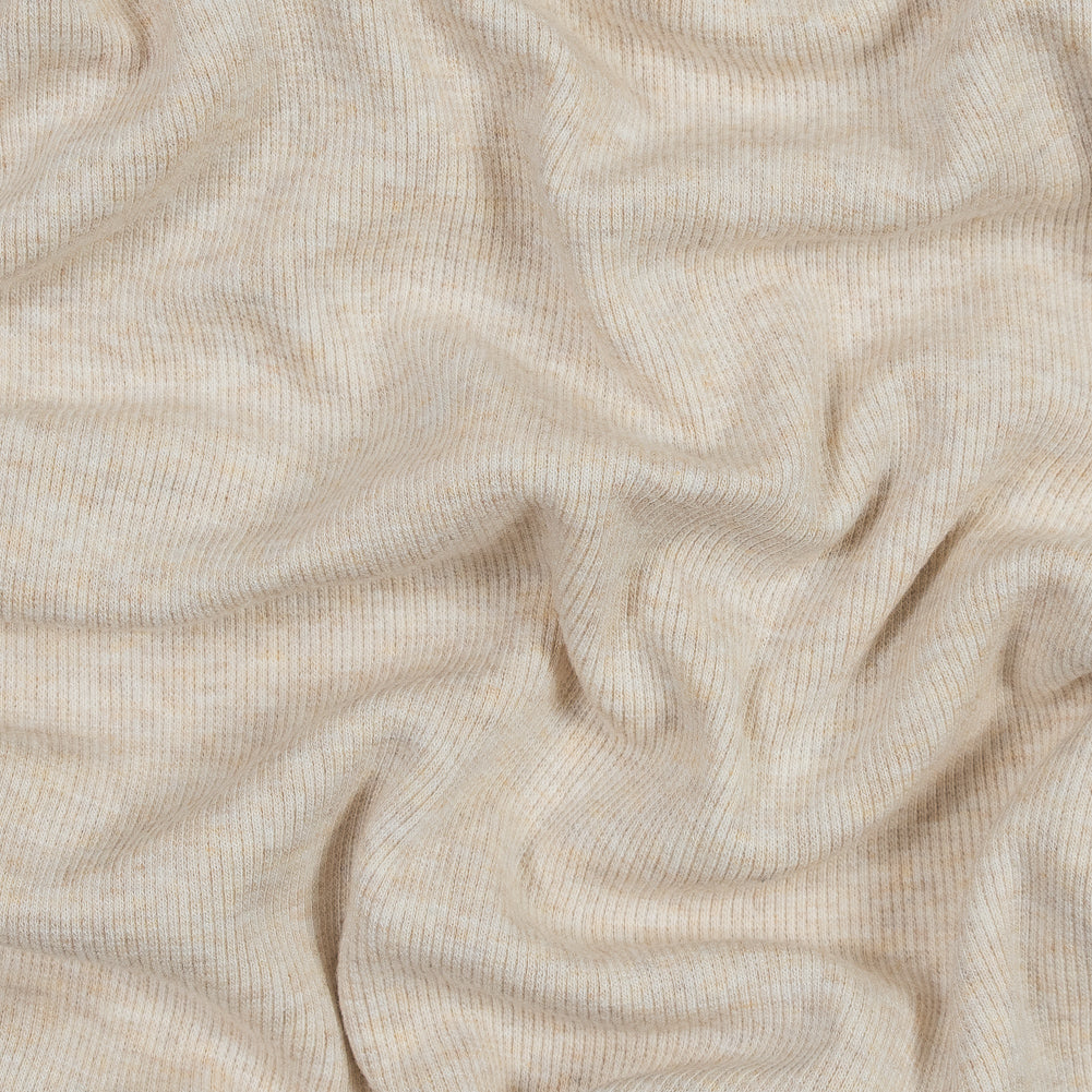 Tubular Bamboo Rib Knit - Heathered Almond - Joann Fabrics