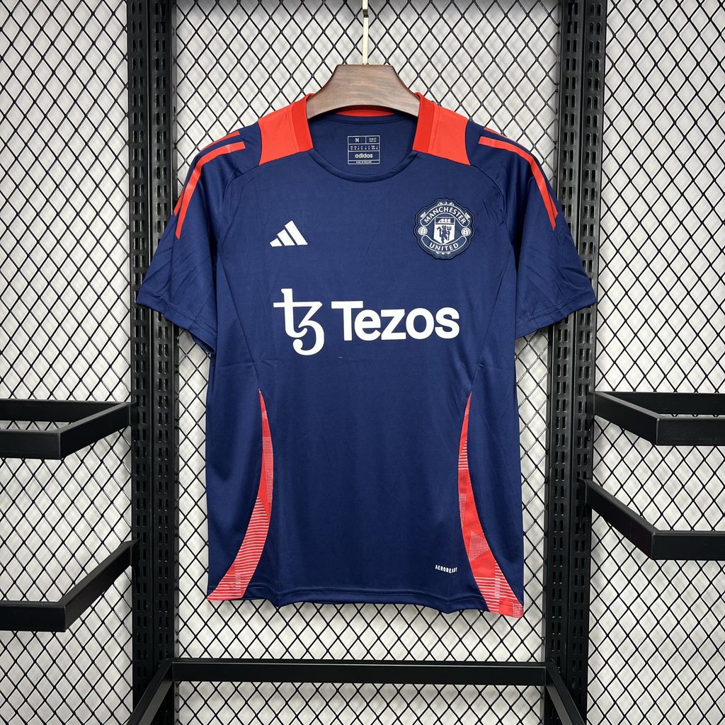 2024/2025 Manchester United Dark blue Pre-match training Jersey 1:1 Thai Quality