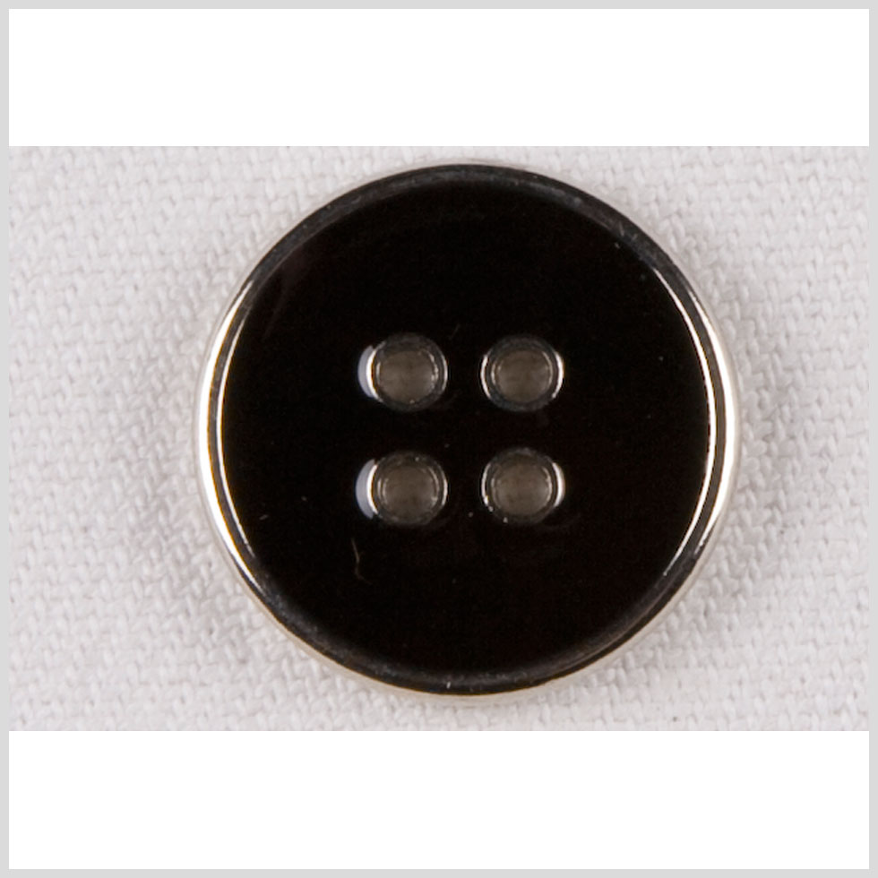 Silver/Black Metal Coat Button - 32L/20mm - Joann Fabrics