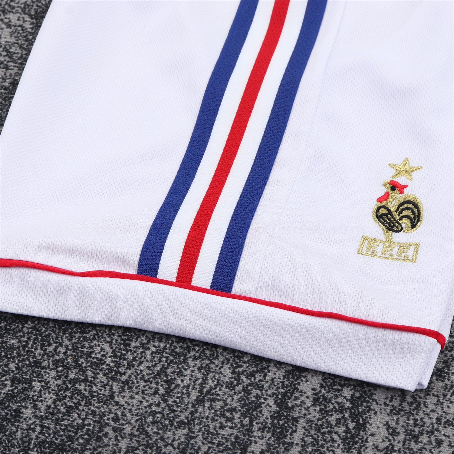 Retro France 1998 Home Long Sleeves Kids Kit - UnitedFutballJersey