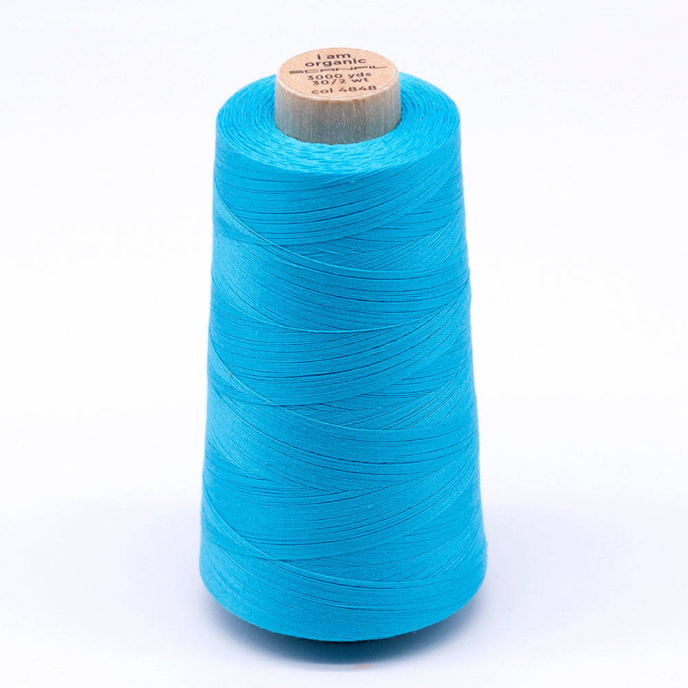 SCANFIL® 30wt Organic Pima Cotton Thread 3000 yd Cone - 4848 Blue Atoll - Joann Fabrics
